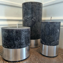 Load image into Gallery viewer, Charcoal Marble Effect Candles £5.50 - £14.50