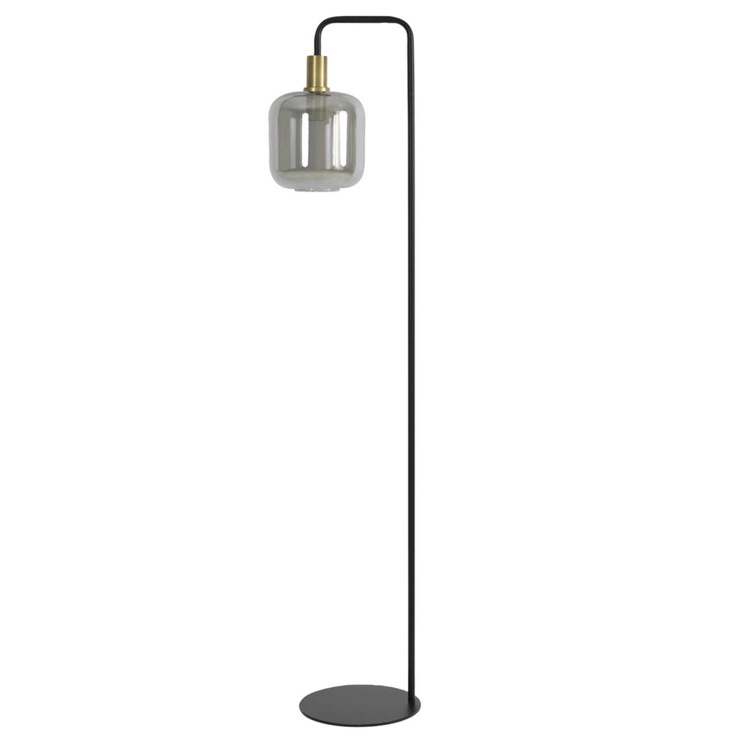 Floor lamp LEKAR antique bronze+smoked glass £195