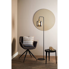 Load image into Gallery viewer, Floor lamp LEKAR antique bronze+smoked glass £195
