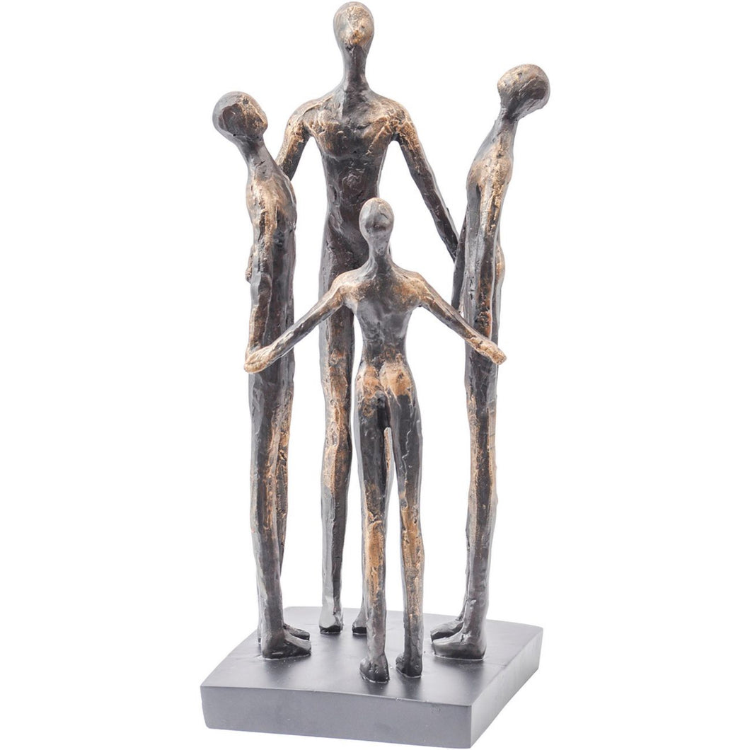Family circle sculpture in bronze resin signifies the importance of family and the sentiment it holds. Part of the studio Electric homeware range.