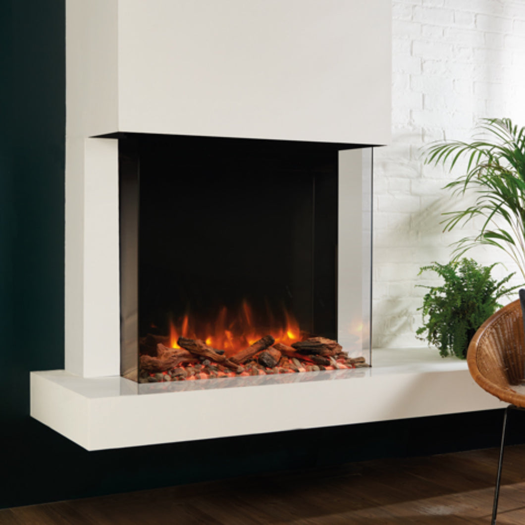 Gazco 75W 3 or 2 sided electric fire, part of the Studio Electric fire range.