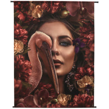 Load image into Gallery viewer, Floral Pelican Velvet Floral Wall Hanging £165.00
