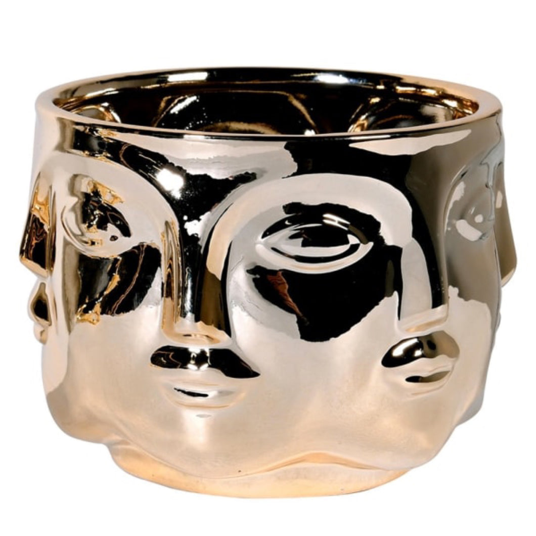 Golden Face Bowl, perfect for decoration, part of the Studio Electric 