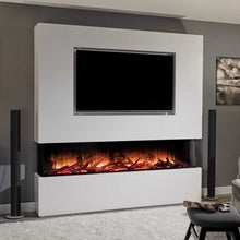 Load image into Gallery viewer, Glazer Flamerite 1800 3 sided electric fire, available to view in the Studio Electric showroom.
